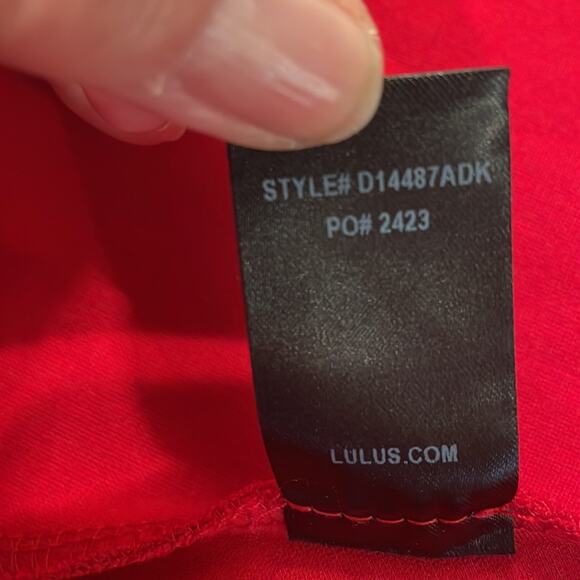 Lulu's Bright Red Tip the Scallops Skater Dress - Size XS - Picture 8 of 9